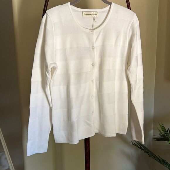 NWT White Cardigan Sweater - Picture 1 of 7